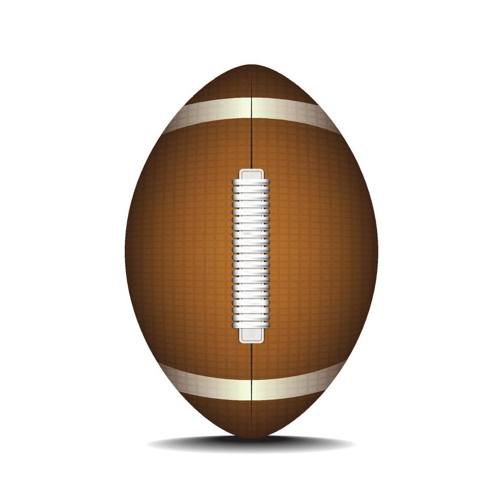 American football ball, Rugby sport icon of color realistic style design by vector illustration.