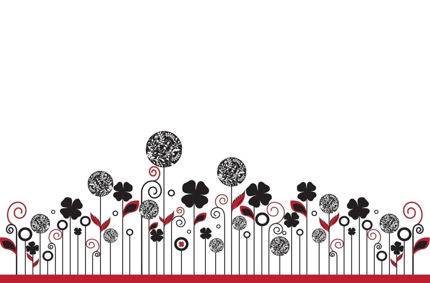 Abstract flowers background vector