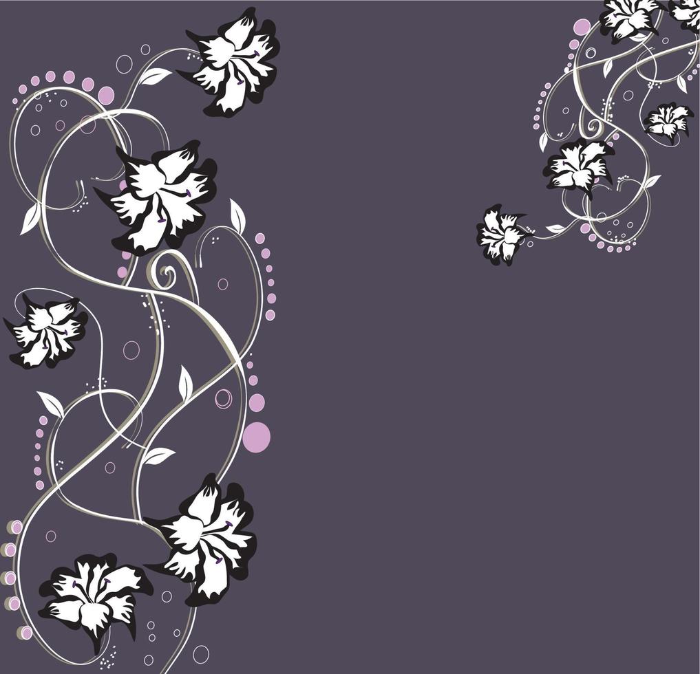 Abstract flowers background with place for your text vector