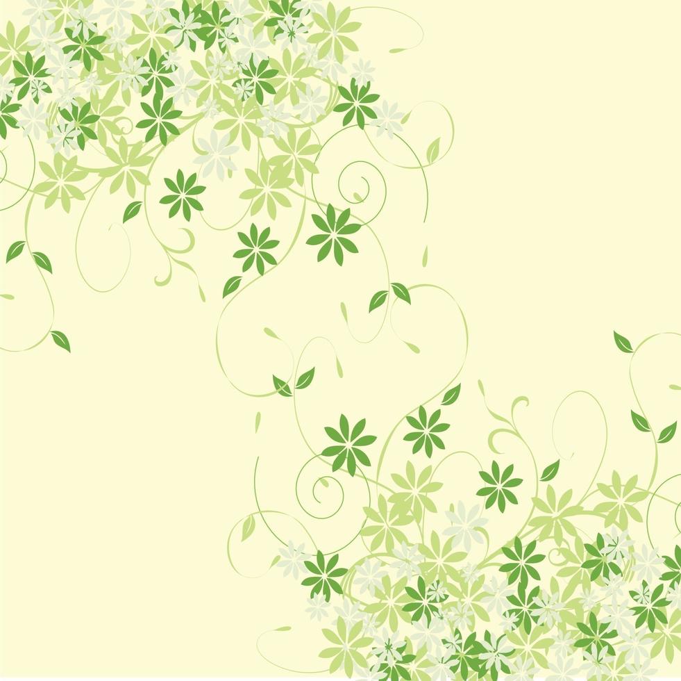 Vintage invitation card with elegant retro abstract floral design vector