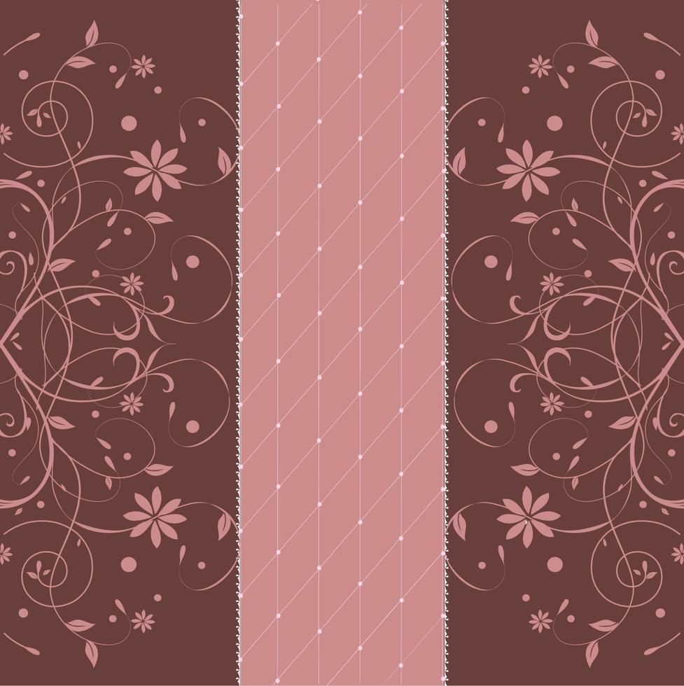 Greeting card with floral elements vector