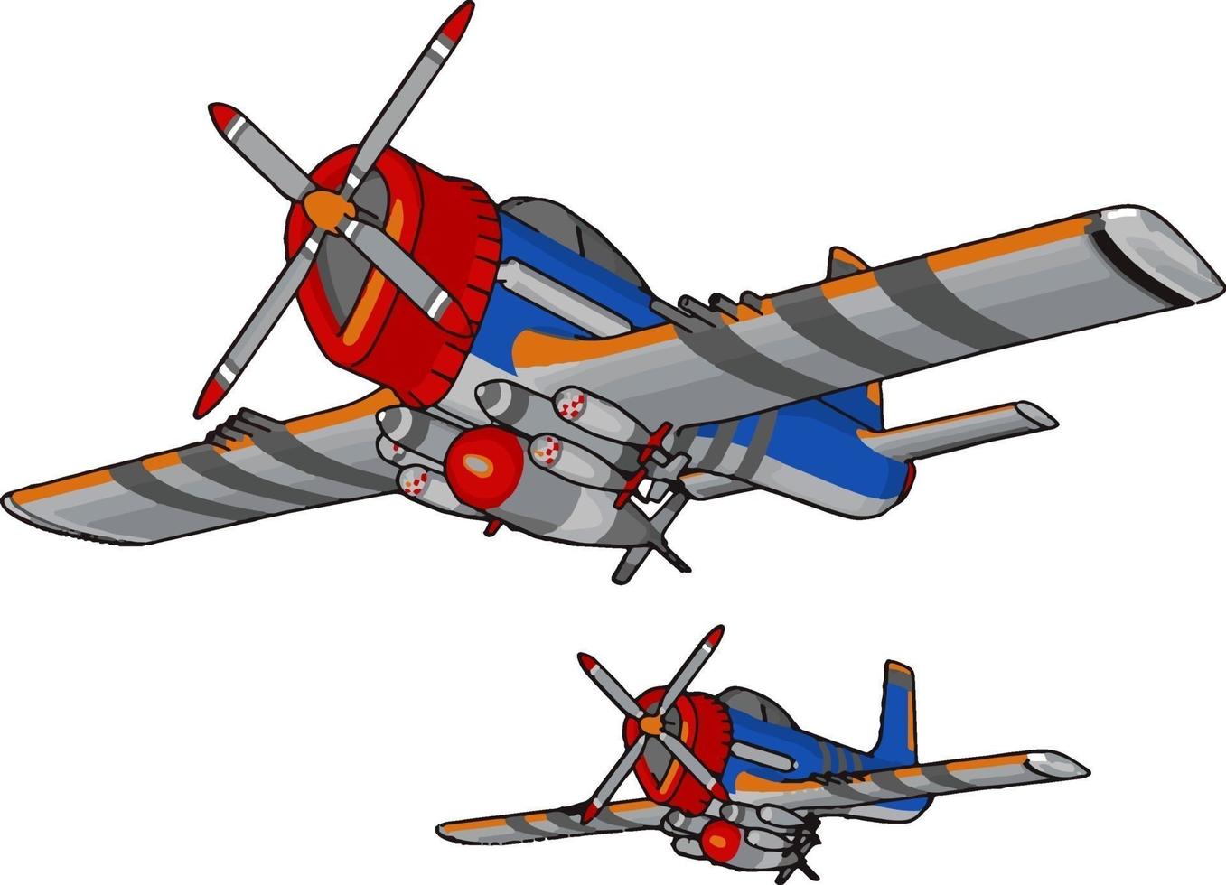 Bombardero retro, ilustración, vector sobre fondo blanco.