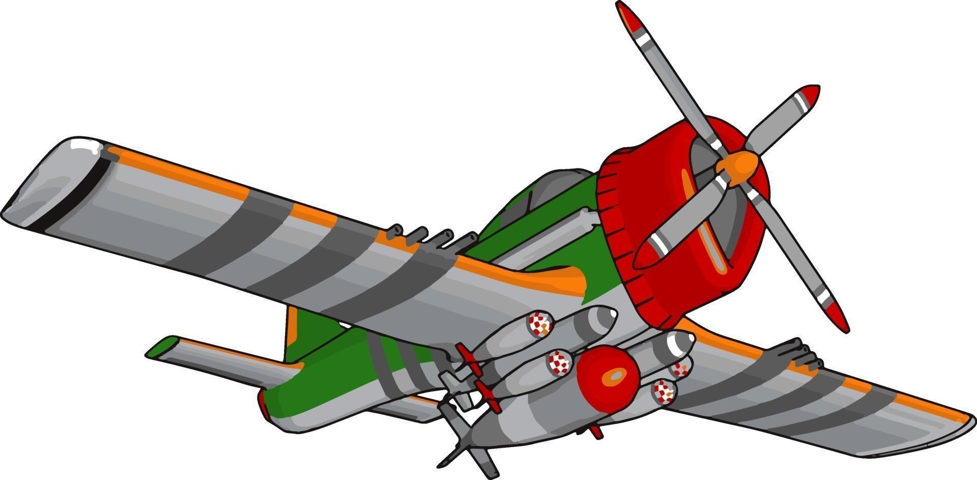 Bombardero retro, ilustración, vector sobre fondo blanco.