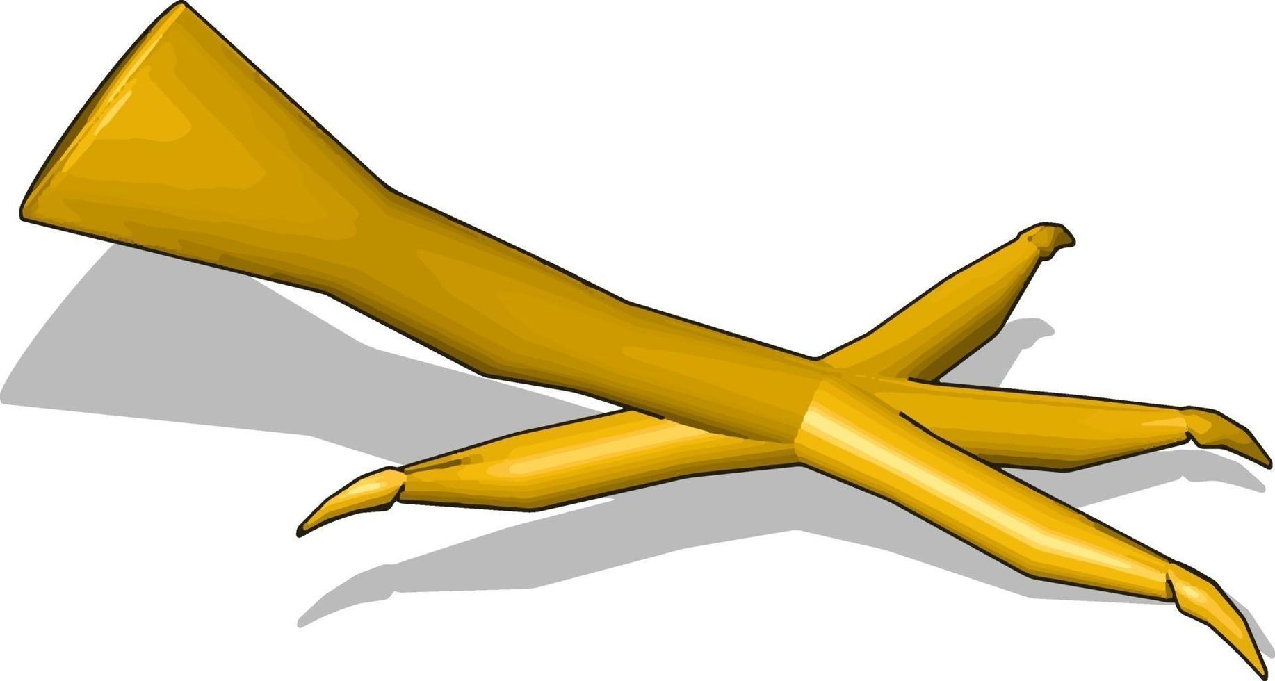 Pata de águila, ilustración, vector sobre fondo blanco.