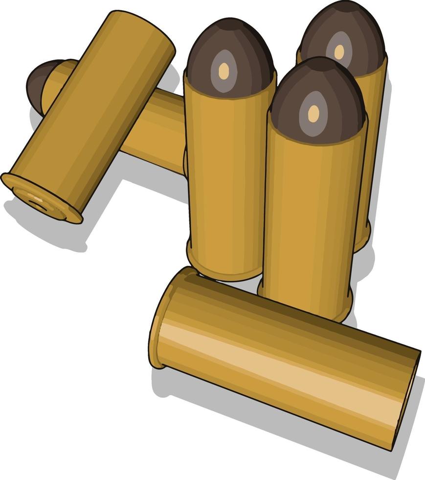 Bullets, illustration, vector on white background.