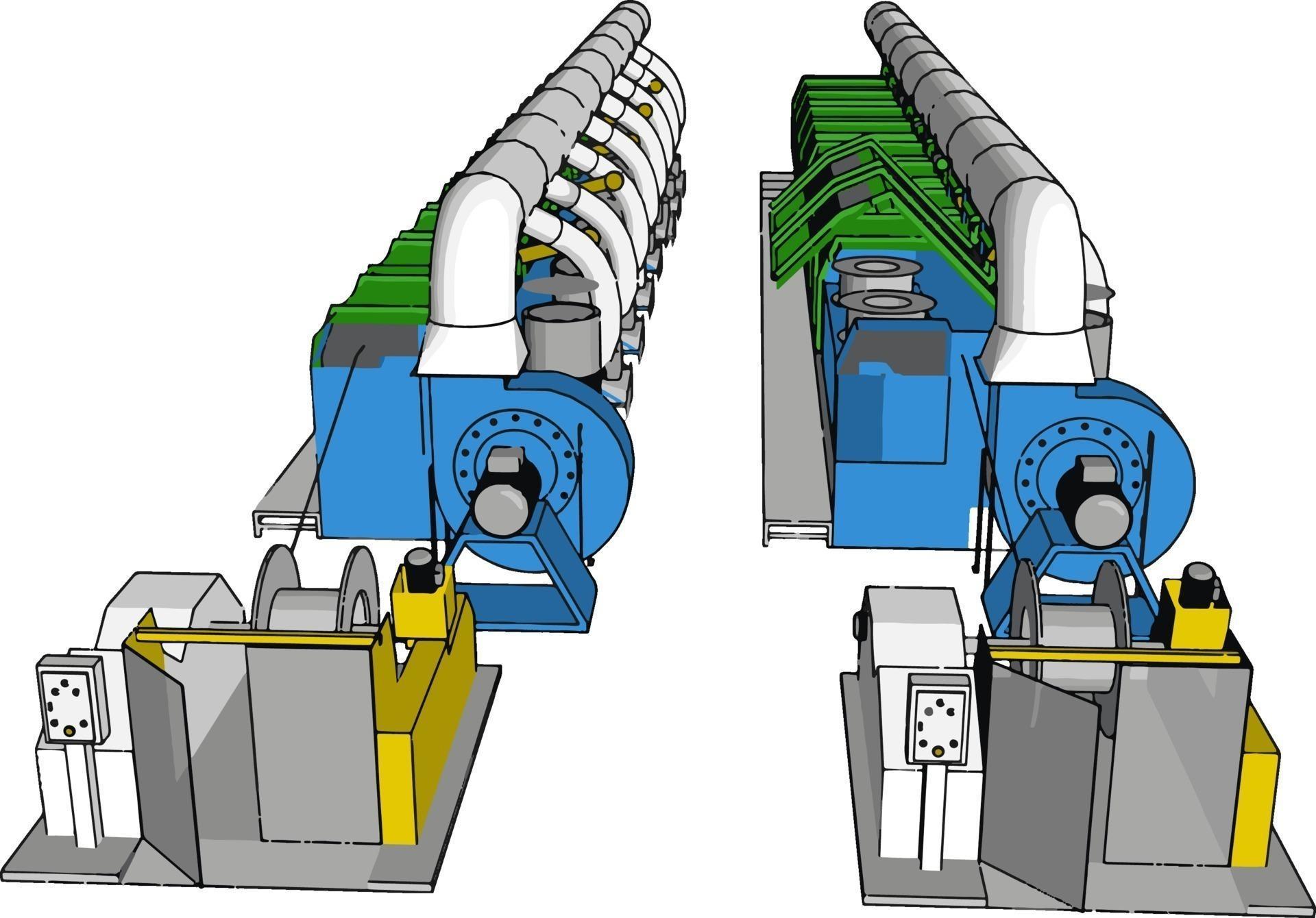 Machine lines, illustration, vector on white background. 12263916
