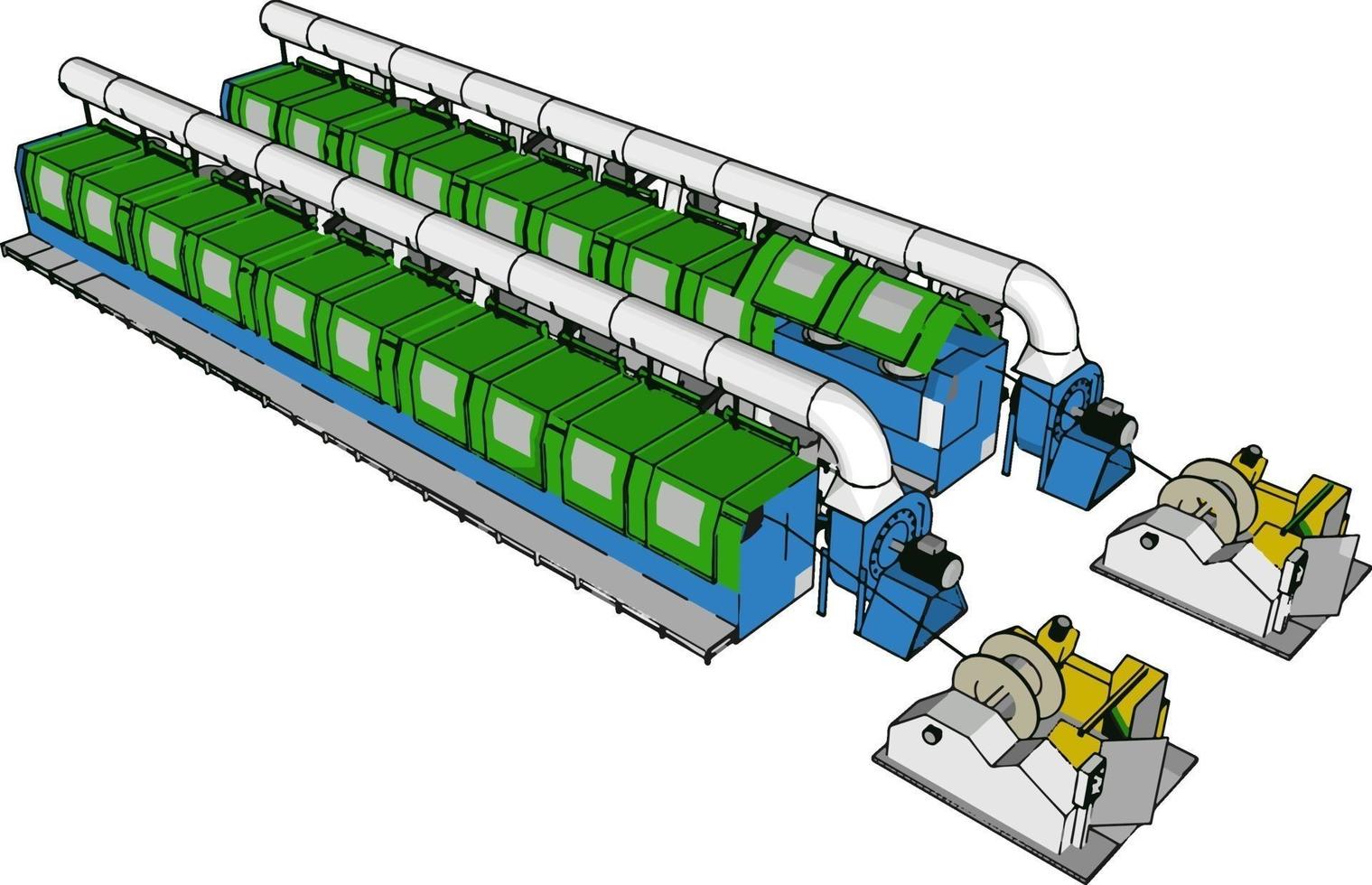 Machine lines, illustration, vector on white background.