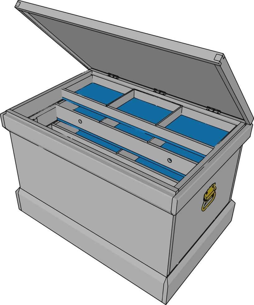 caja blanca, ilustración, vector sobre fondo blanco.