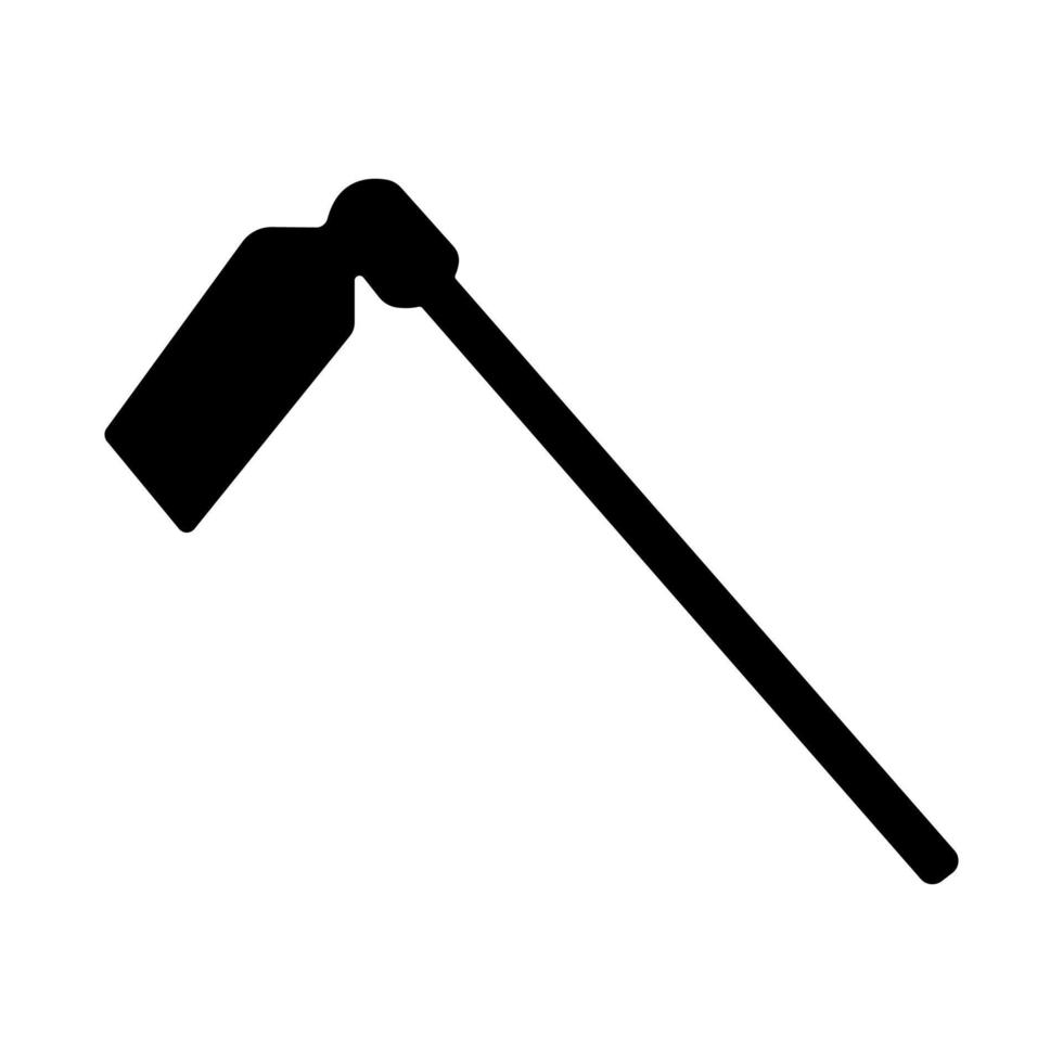 Hoe Silhouette, Grub Hoe Manual Garden Cultivator Tool Illustration vector
