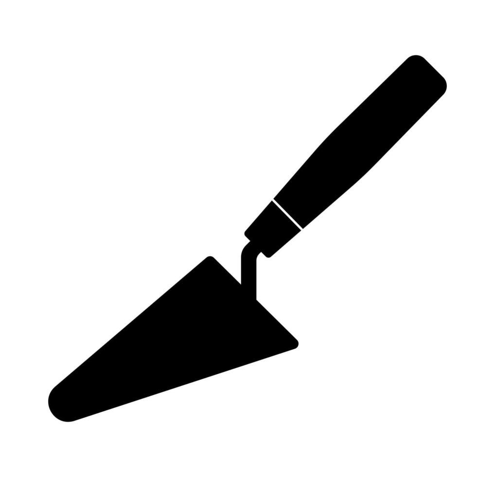 Trowel Silhouette, Garden And Construction Hand Tool Illustration vector