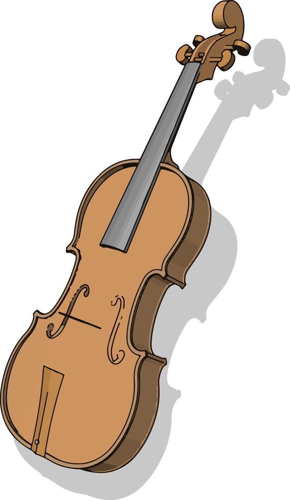Contrabass, illustration, vector on white background.