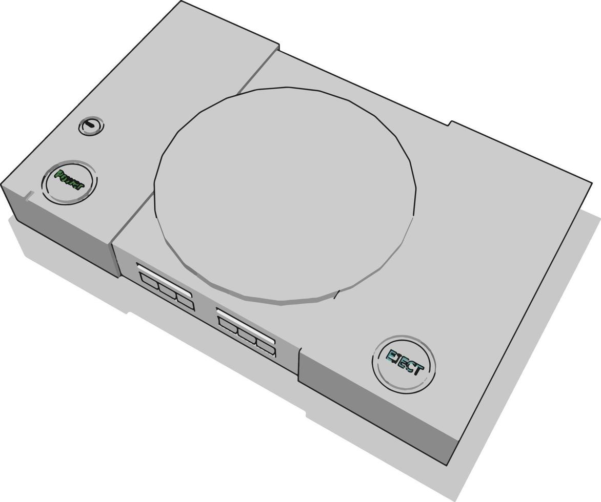 Console, illustration, vector on white background.