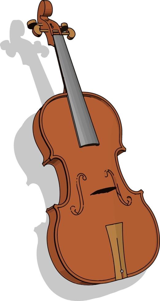 Contrabass, illustration, vector on white background.