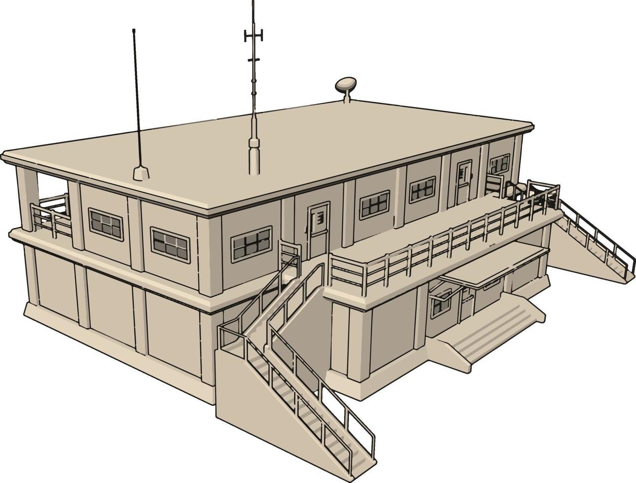 Warehouse, illustration, vector on white background.