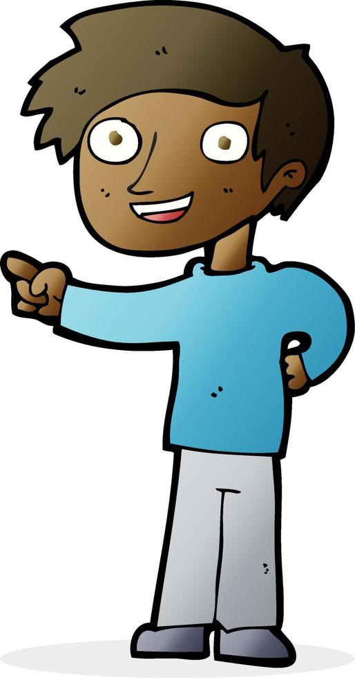 cartoon man pointing vector