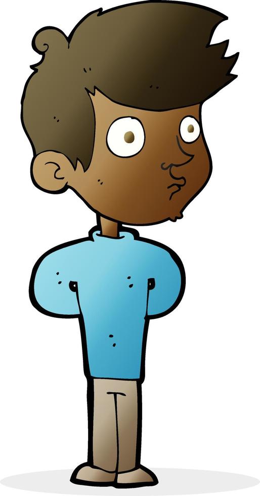 cartoon boy staring vector