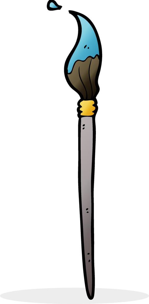 cartoon artist's brush vector