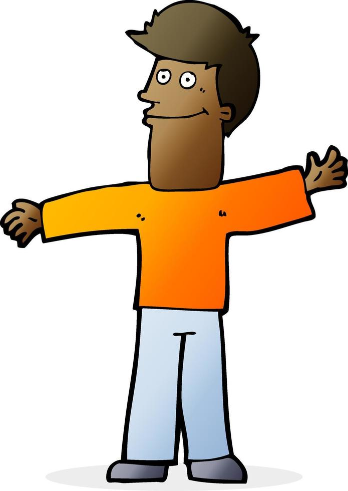 cartoon happy man vector