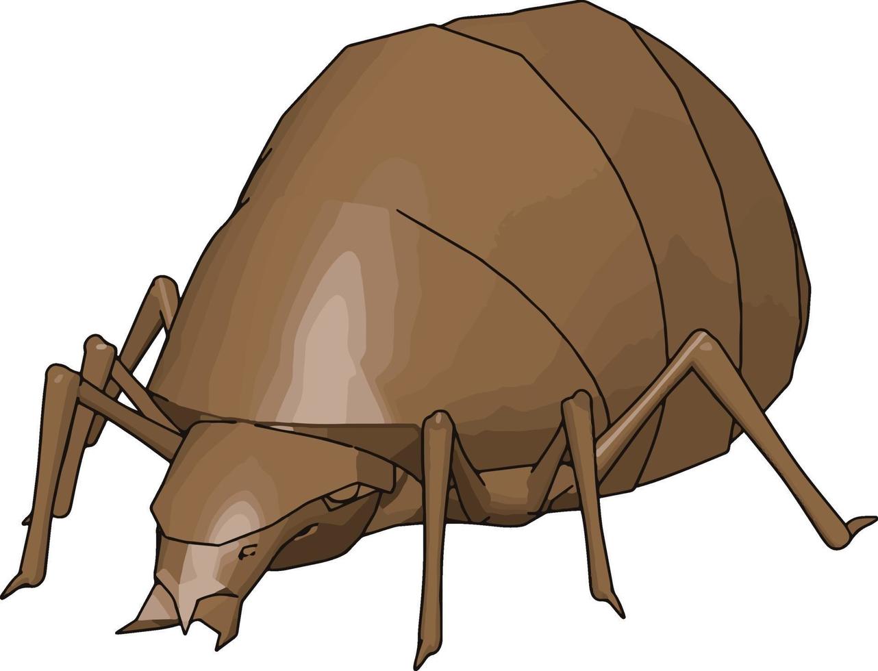 Escarabajo rinoceronte 3d, ilustración, vector sobre fondo blanco.