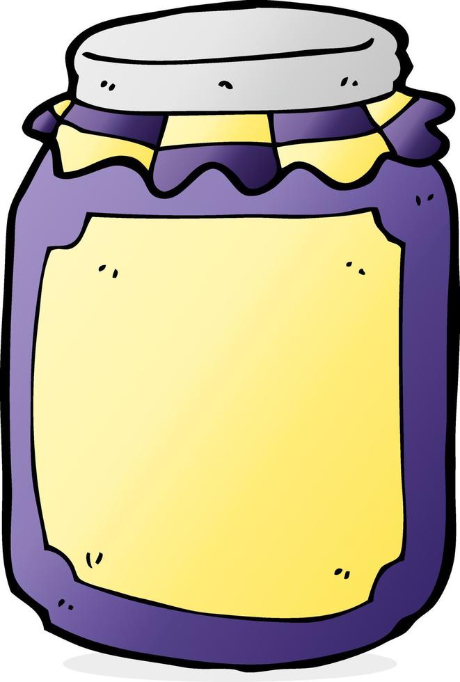 cartoon jar of jam vector