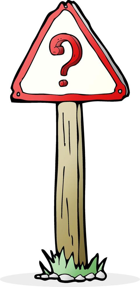 cartoon question mark sign vector
