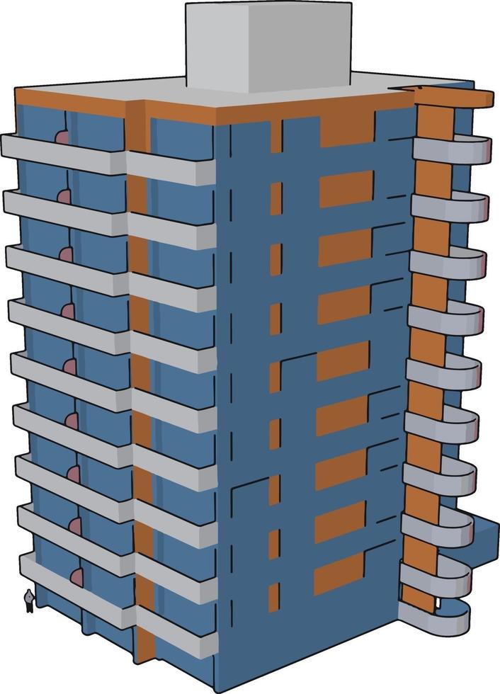 edificios de apartamentos, ilustración, vector sobre fondo blanco.