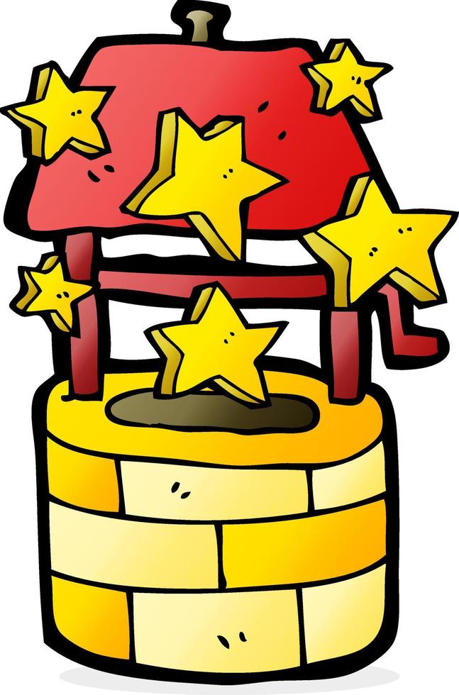 cartoon wishing well vector