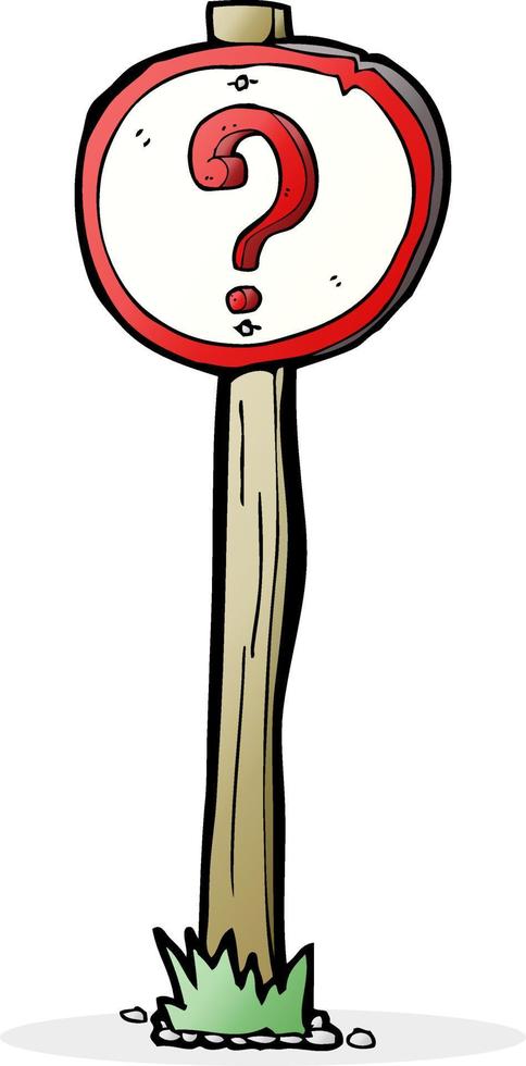 cartoon question mark sign vector