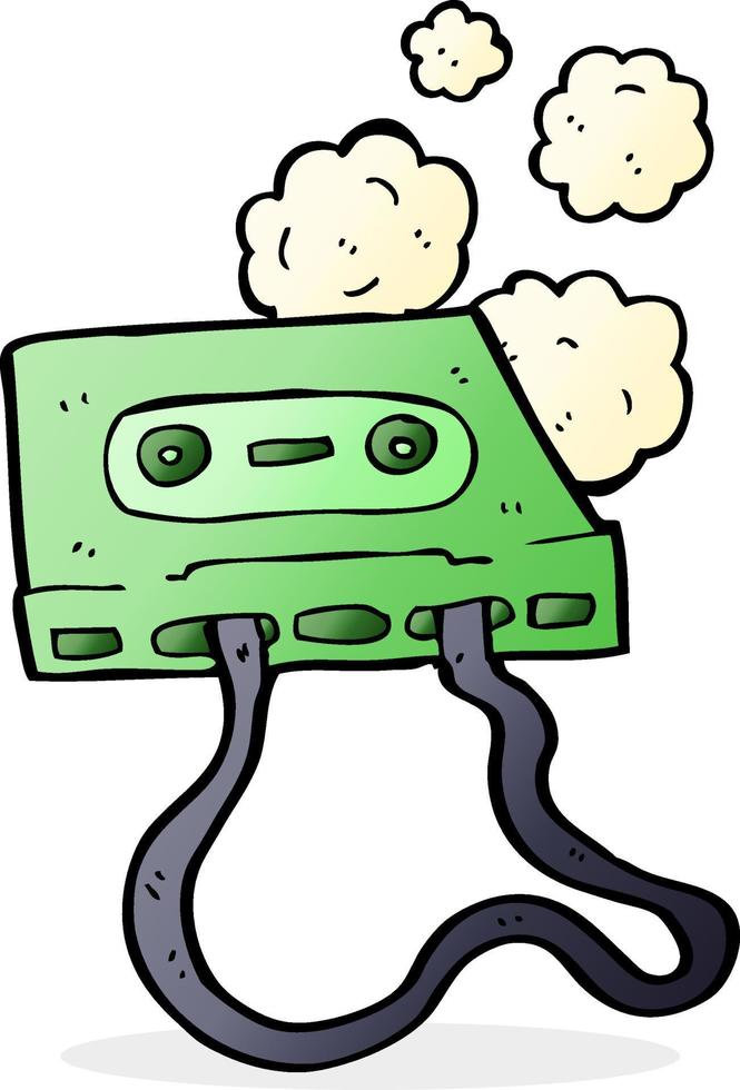 cartoon cassette tape vector