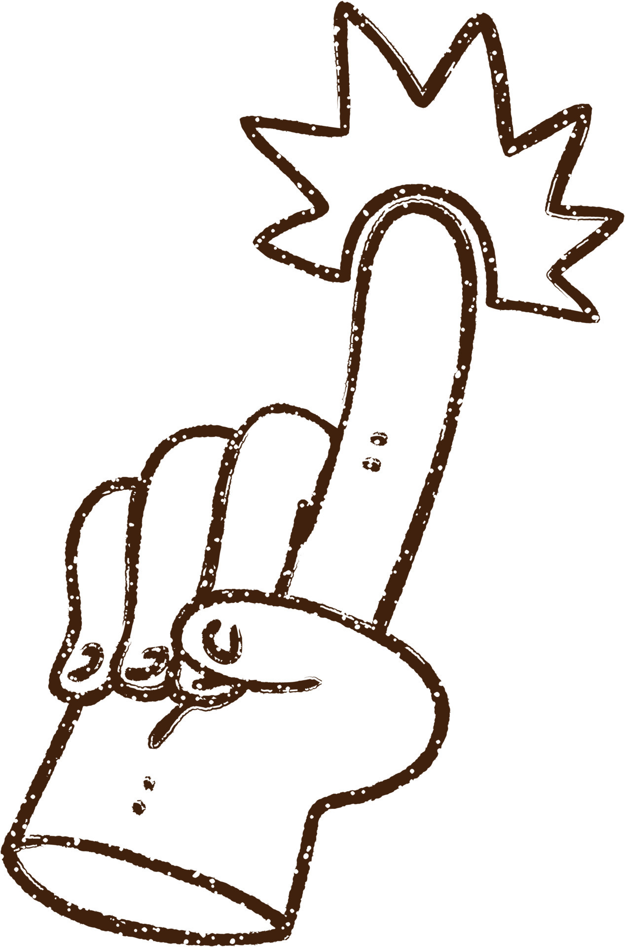 Pointing Finger Charcoal Drawing 12264658 Vector Art at Vecteezy