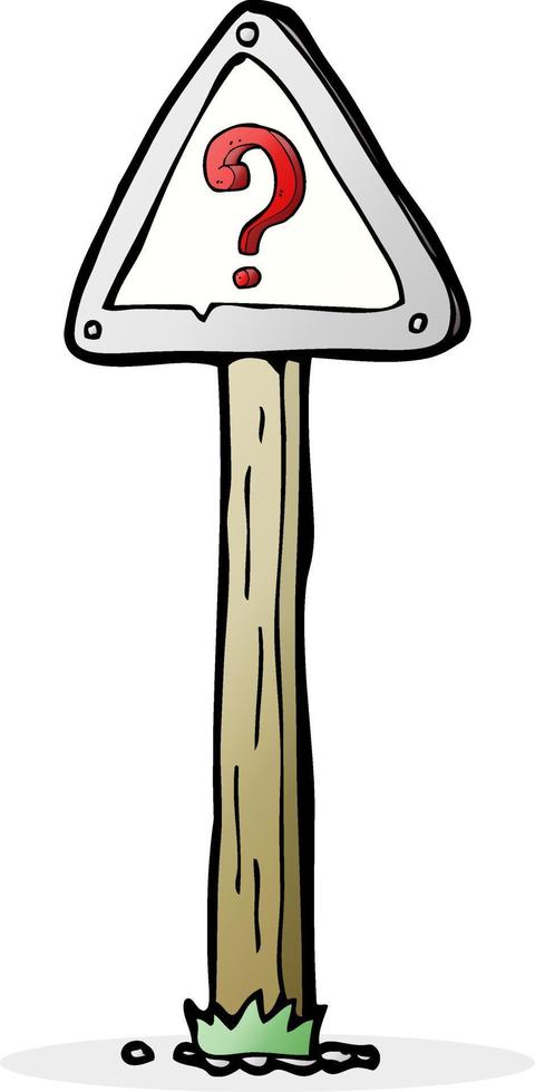 cartoon question mark sign vector