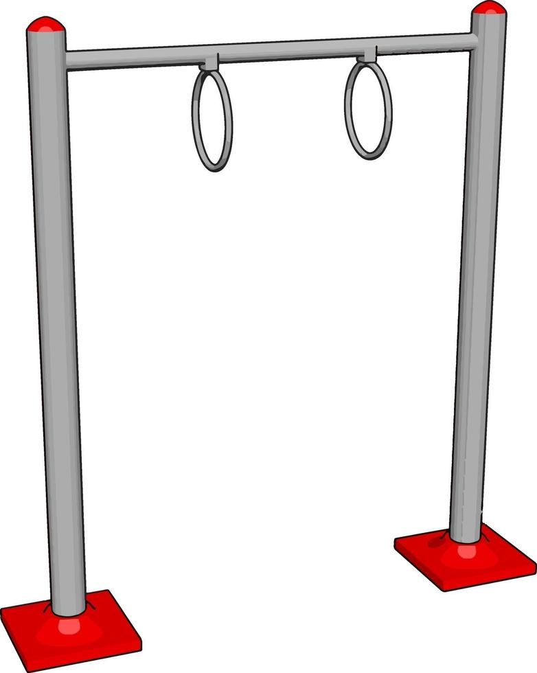 Athletics device, illustration, vector on white background.