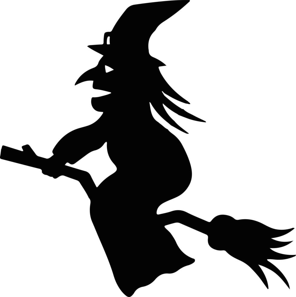 Simple witch design made in a black and white pattern vector