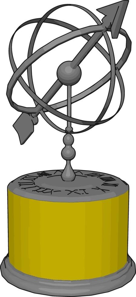 Yellow item, illustration, vector on white background.