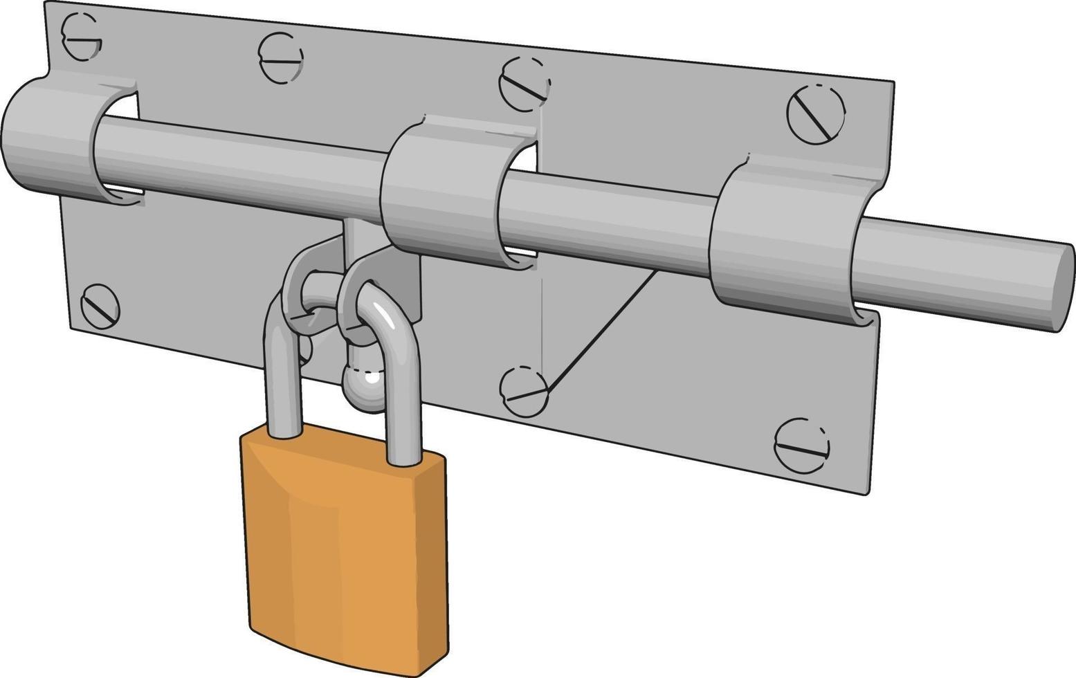 Door locks, illustration, vector on white background.