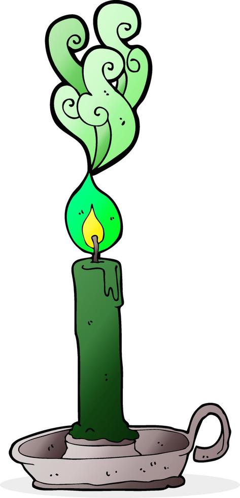 cartoon spooky candle vector