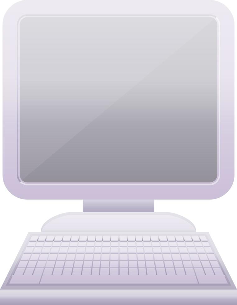 Flat colour illustration of a computer vector