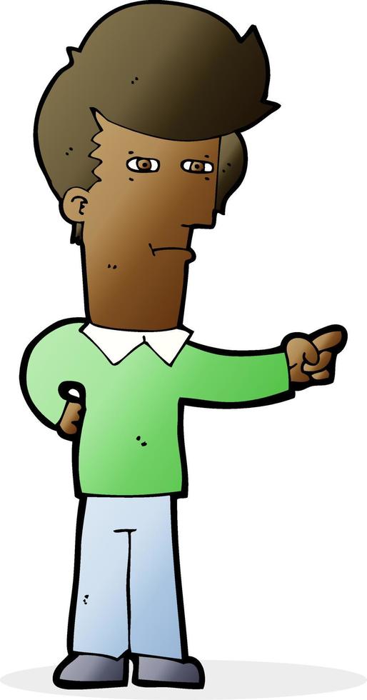 cartoon man pointing vector
