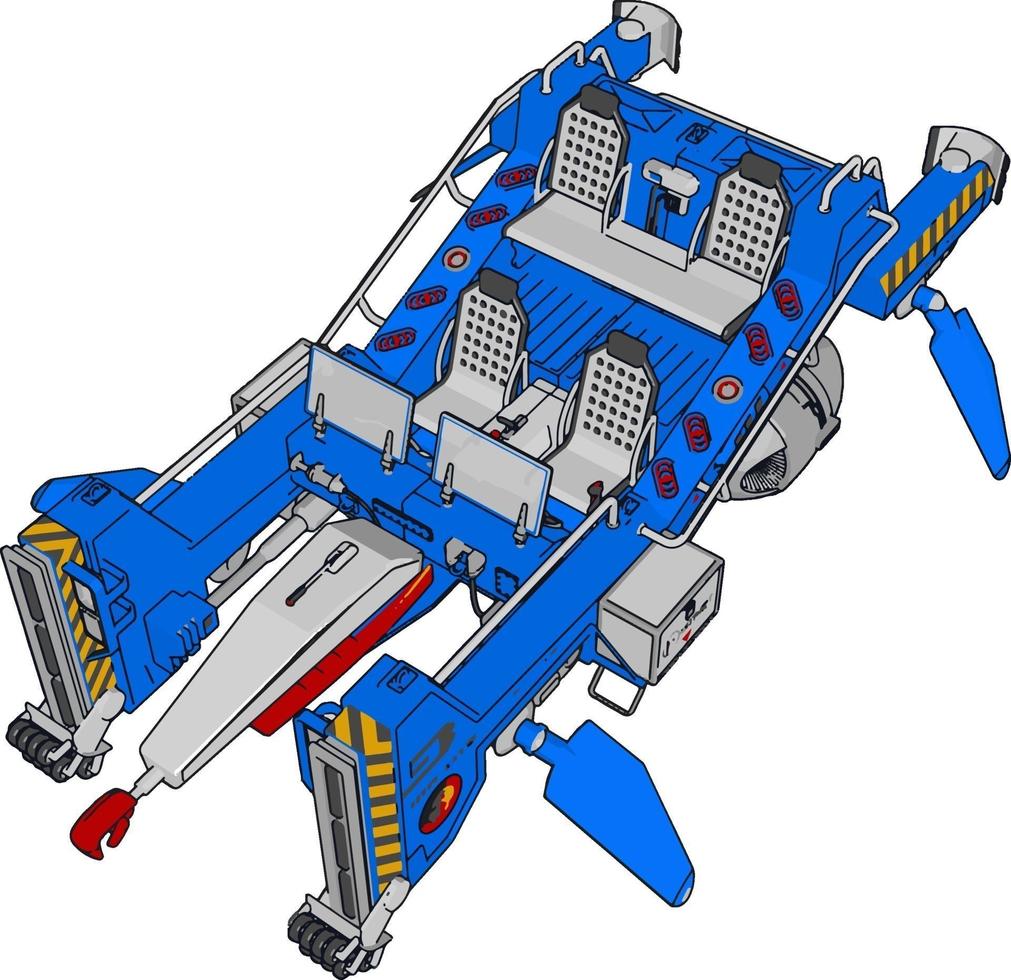 Part of excavator, illustration, vector on white background.