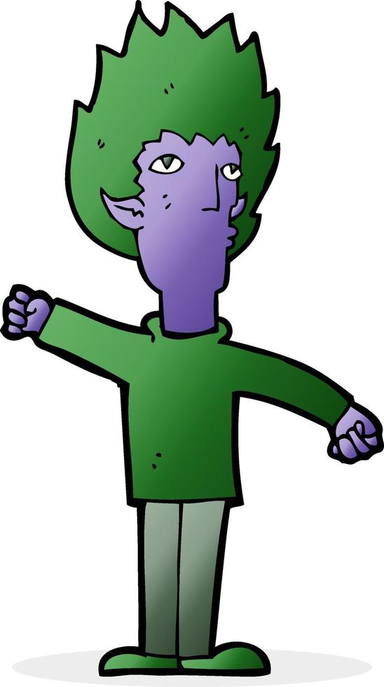 cartoon vampire man vector