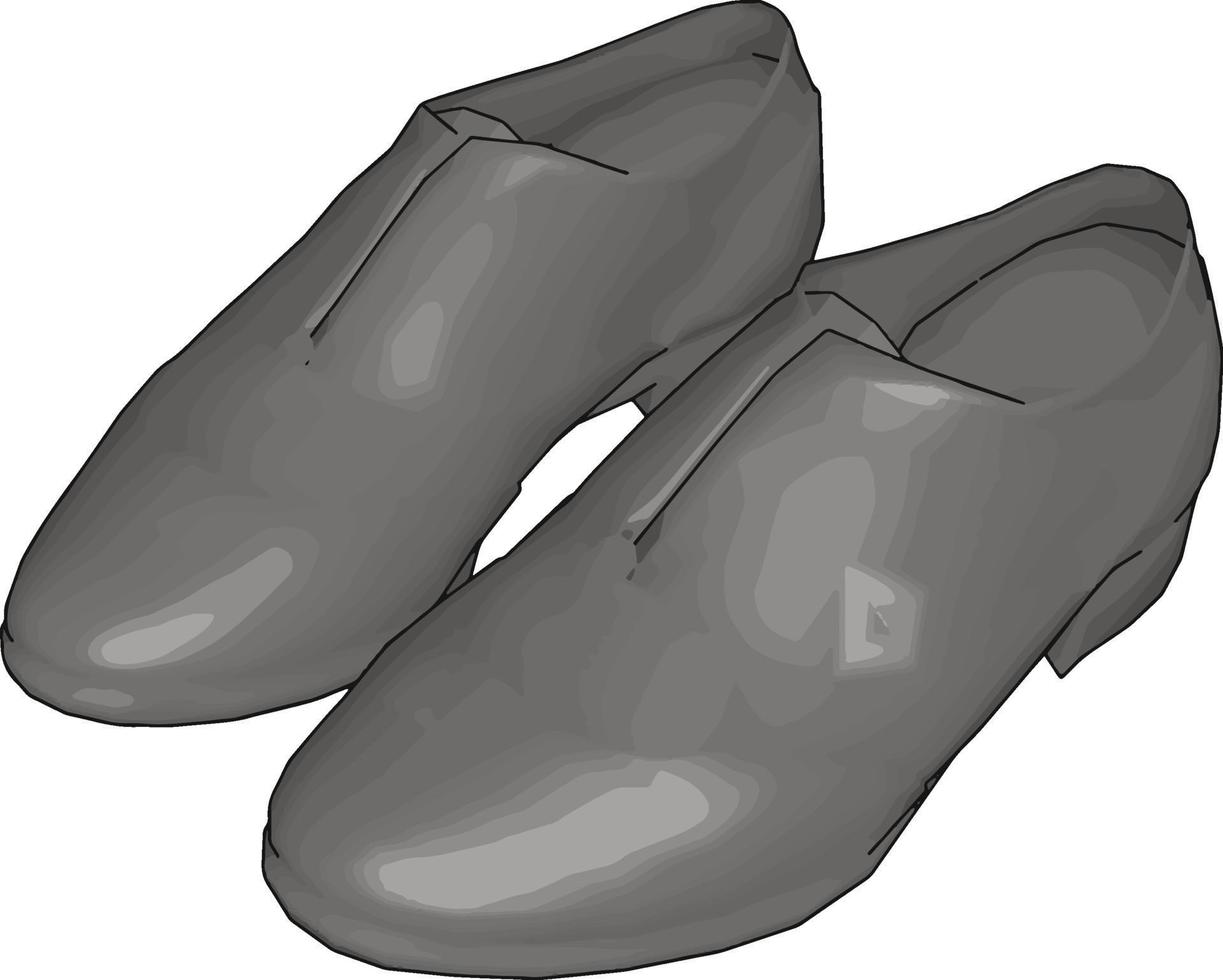 Model of a shoes, illustration, vector on white background.
