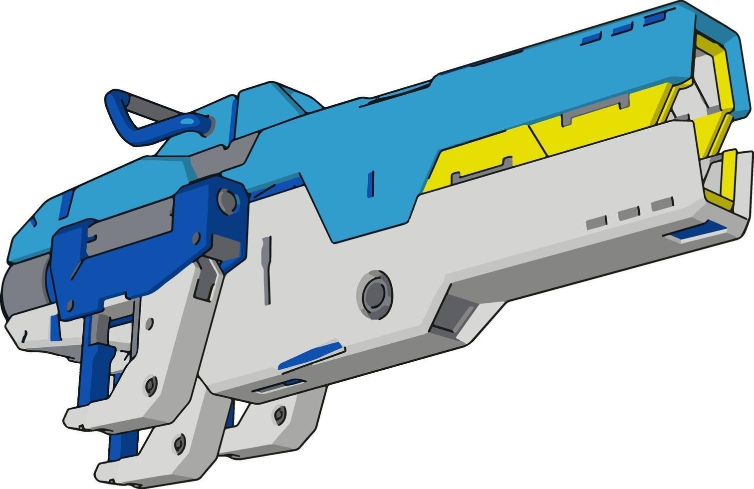 Laser gun, illustration, vector on white background.