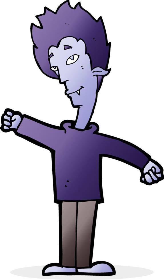 cartoon vampire man vector