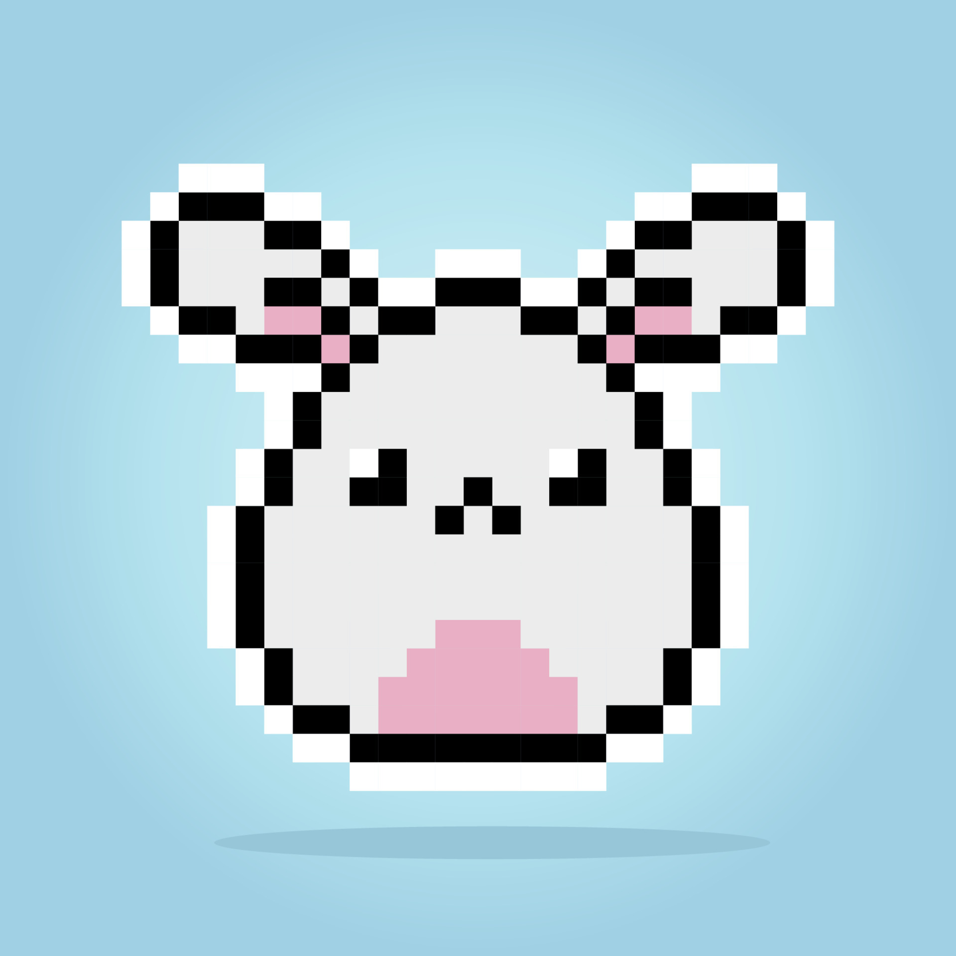 Pixel 8 bit cute bunny. Animal game assets in vector illustration ...