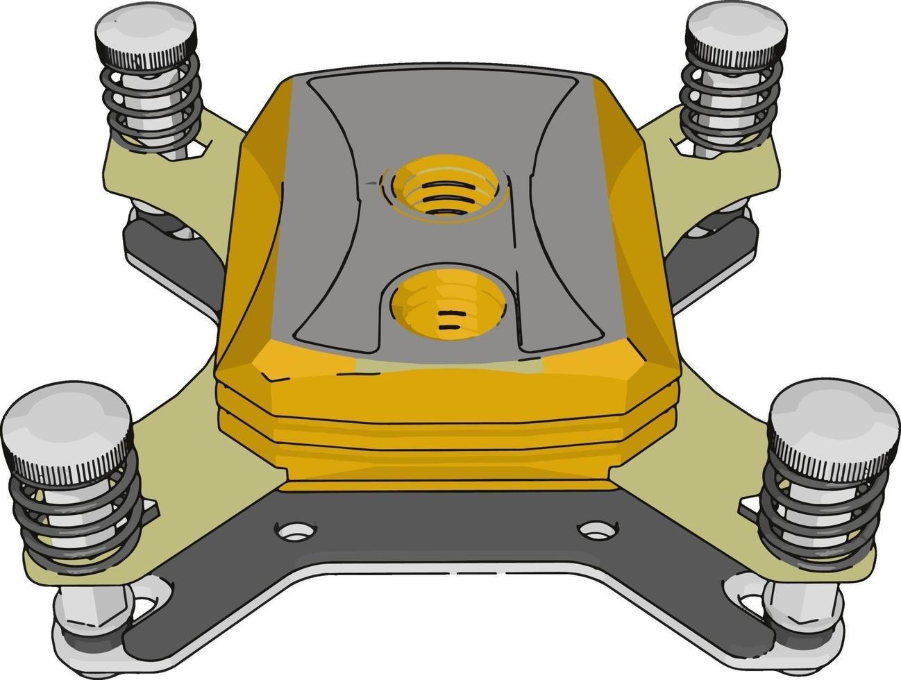 Processor cooling, illustration, vector on white background.