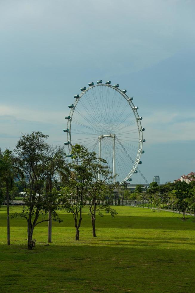 vista del horizonte de la ciudad de singapur foto