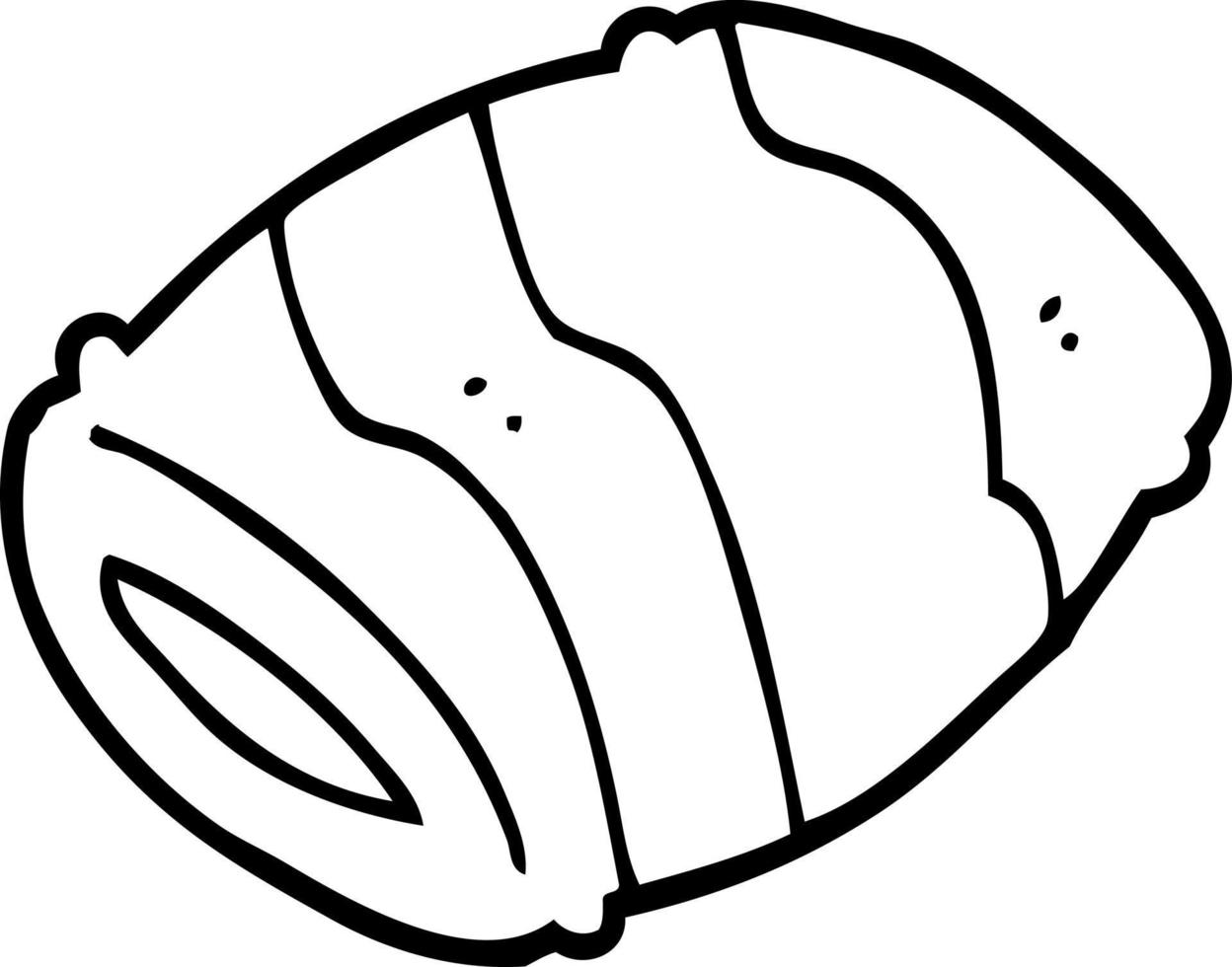 almohada de dibujos animados en blanco y negro vector