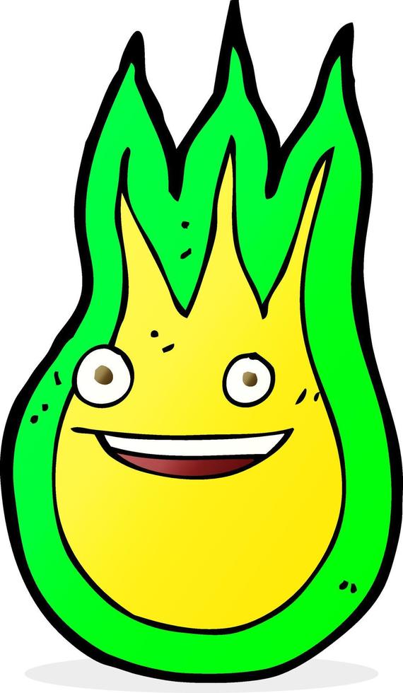cartoon friendly fireball vector
