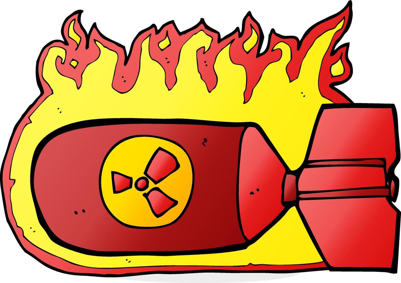 cartoon nuclear bomb vector