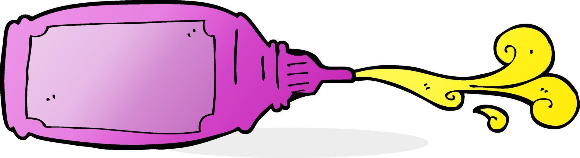 cartoon squirting bottle vector